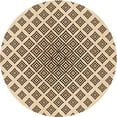 thumbnail image 1 of Ahgly Company Tapis d'Intérieur Lavables en Machine, Ronds, Transitionnels, Marron, 4' Ronds, 1 of 7