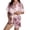 C-Pink294, variant on DHFJKG Pajama For Women Set 2 Piece Short Sleeve Sleepwear Silk Satin Cow Printed Button Up Lapel Shirts Shorts Set Summer Loungewear Cozy Home Clothes