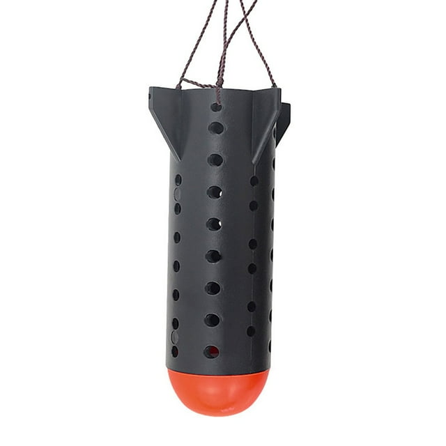 Mangeoire à Pêche Lanceur d'Appâts pour Carpe Grande Fusée Bombe avec Distributeur d'Appâts Réglable