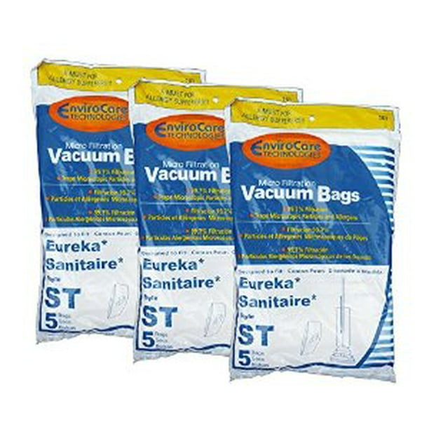 15 Eureka Sanitaire Type ST Vacuum Bags, Express, Power Team Canister