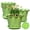 Green-6inch plant pot, variant on JILhome 6 Pack Plant Pots, 6 Inch Plastic Flower Pots, Ruffled Nursery Pots with Drainage Holes for Seedlings, Indoor/Outdoor Use, Green