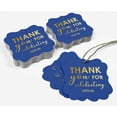 thumbnail image 5 of Inkdotpot Real Gold Foil Thank You For Celebrating With Us Bridal Shower-Baby Shower-Retirement-Wedding-Birthday Tags Favor Bracket Shape Hang Pack Of 50 Paper Tags, 5 of 7