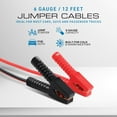 thumbnail image 2 of Xtreme Jumper Cables for Car, 12-Foot 8-Guage Heavy Duty Jumper Cables to Jump Star Dead Batteries in Cars Trucks & SUVs, Automotive Booster, Cold & Warm Weather Compatible, Tangle-Free Vinyl Coating, 2 of 7