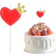 thumbnail image 1 of Cake Candle, Happy Birthday Heart Shape Candles Glitter Cupcakes Candles Toppers, 1 of 5