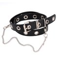 thumbnail image 3 of Women's Belt Fashion Hollow Punk Style Pants Belt Jeans Belt with Chain, 3 of 10