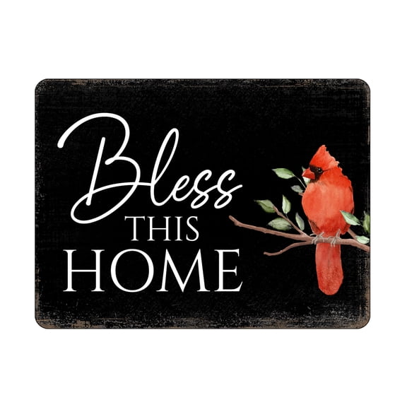 LifeSong Milestones Cardinal Fridge Magnets with Inspirational Verse, Black