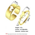 thumbnail image 5 of 2pcs Lion couple Engagement Rings Stainless Steel can adjustable for Men Women Jewelry, 5 of 5