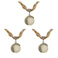 thumbnail image 4 of Jumpingount COLLAR COLGANTE Estética Mujer Collar Gargantilla Aniversario Cumpleaños Fiesta Arte Joyería Presente Accesorios Beige Beige 3piezas Jumpingount CBP352640, 4 of 6