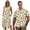A-Blue Palm Leaves, variant on Couples Outfits Matching Sets Summer Button-Down Shirt for Men Blue Palm Leaf Polyester Workwear and Summer Hawaiian Sundress Size 5XL Women's Round Neck Dress