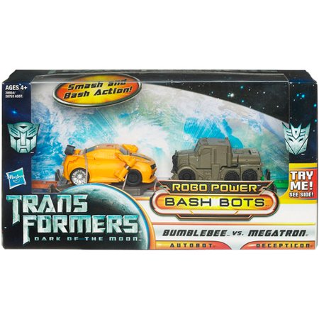 Transformers Dark of the Moon Robo Power Bash Bots Autobot Bumblebee vs. Decepticon Megatron