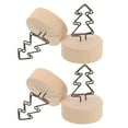 thumbnail image 4 of BERTDOMD 8-Piece Wooden Base Message Folder with Photo Clips and Memo Holders for Office, Party, Christmas Tree Decor, 4 of 6