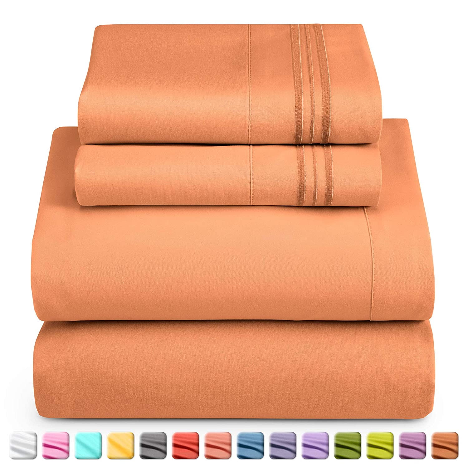 Nestl Microfiber Full Bed Sheets Set, Deep Pocket 4 Piece Full Size