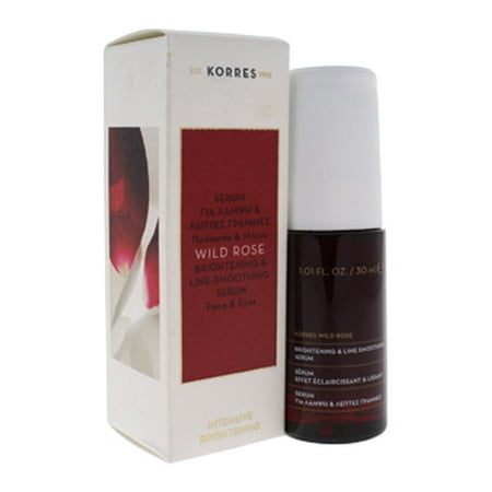 Wild Rose Brightening & Line-Smoothing Serum Korres 1.01 oz Serum For Unisex Wild Rose Brightening & Line-Smoothing Serum Korres 1.01 oz Serum For Unisex