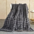 CJC Soft Warm Rabbit Plush Fleece Blankets Thick 1000 GSM Throws for Sofa Large Fluffy Versatile