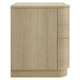 thumbnail image 6 of Mirae 2-Drawer Curved Nightstand in Brushed Light Oak, 6 of 8