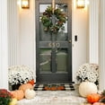 thumbnail image 4 of Fall Door Mat, 17x29 Inch Pumpkin Buffalo Plaid Bowknot Door Mats Decorative Thanksgiving Farmhouse Home Floor Rug, Indooor & Outdoor Entrance Decor (Plaid) GK078, 4 of 5
