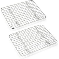 Cooling Racks for Baking, Casewin =Stainless Steel BBQ Grill Set of 2, Mini Wire Rack Set Fit Baking Tray & Toaster Oven, Suitable for Cooking, Roasting, Grilling, Drying, Dishwasher Safe