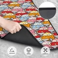 thumbnail image 3 of Sikiie Cute Cars Car Foot Mat Set of 4 Pieces Basics Universal Fit Rubber Carpet Floor Mats For Car SUV Van & Truck, 26.8"L x 17.3"W (Front), 13"L x 17.3"W(Rear), 3 of 6