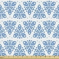 thumbnail image 1 of Abstract Upholstery Fabric by the Yard, Continuous Pattern with Rounds and Leaves in Monochrome Design Print, Decorative Fabric for DIY and Home Accents, Sea Blue and White by Ambesonne, 1 of 5