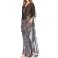 thumbnail image 4 of Sakkas P4 - LongKaftan Wilder Printed Design Long Semi Sheer Caftan Dress / Cover Up - tbk34-multi - OS, 4 of 5