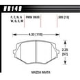 thumbnail image 4 of Hawk Performance HB149N.505 Brake Pads - HP+ Compound - Front - Set of 4 Fits select: 1994-1997,1999-2003 MAZDA MX-5 MIATA, 4 of 4