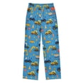 thumbnail image 2 of FORMRS Kids Pajama Pants with Pockets Size 13-14Y Boys Lounge Sleep Bottoms, Blue Cartoon Truck Pattern, 2 of 8