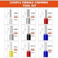 thumbnail image 5 of 2200PCS Ferrule Crimping Tool Kit –AWG30-5 Self-Adjusting Wire Ferrule Crimper with Wire Ferrules Connectors for Electrical Work, Automotive, and DIY Projects, 5 of 6