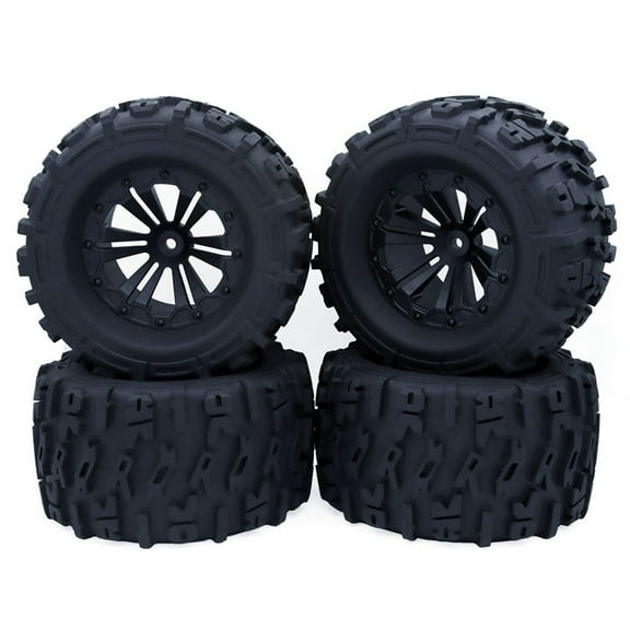 4PCS 125mm 1.9 Beadlock Wheel Rim Tire Set for 1/10 RC Crawler Car TRX4 RC-4WD D90 Axial SCX10 II III ,B