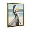 thumbnail image 4 of Stupell Industries Pelican Portrait on Beach Animals & Insects Painting Gold Floater Framed Canvas Art Print Wall Art, 17 x 21, 4 of 10