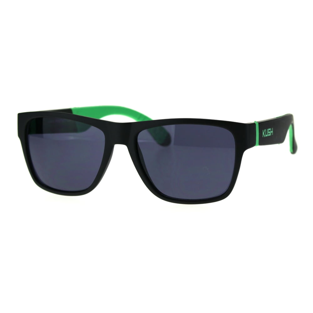 Kush Kush Brand Soft Cushion Arm Sport Matte Horn Rim Sunglasses