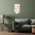 thumbnail image 4 of Uxcell 17" Length Enamel Pin Display Banner Canvas Pin Banner Wall Hanging Banner Beige, 4 of 5