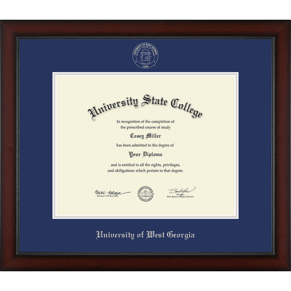 University of West Georgia Diploma Frame, Document Size 14" x 11"