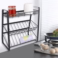 thumbnail image 2 of Estante para especias, cocina multifunción de 3 capas, organizador de cocina, estante de almacenamiento de cocina de alta capacidad, 2 of 8