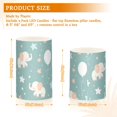 thumbnail image 3 of Elephant Pattern Flameless LED Candle Set with Remote, Battery Operated Color Changing Pillar Candles, Set of 2, 3 of 7