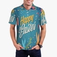 thumbnail image 1 of Gaeub Polo Imprimé Joyeuses Pâques pour Hommes, Manches Courtes, Performance de Golf, Extensible, Décontracté, Été, Plage, Moyen, 1 of 6