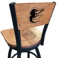 thumbnail image 2 of Black Baltimore Orioles 25" Wood Swivel Laser Engraved Counter Stool, 2 of 2