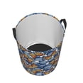 thumbnail image 3 of Daiia Colorful Butterfly1 Round Laundry Basket with Handles Thickened Waterproof Circular hamper,Dirty Clothes Storage Basket for Bedroom,Bathroom,College Dorm-Small, 3 of 8