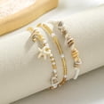 thumbnail image 6 of CFIOZYOS  Ankle Bracelet Set for Women, Gold Boho Bead Adjustable Anklet,  Beach Pearl Heart Starfish Foot Jewelry Gifts, 6 of 13