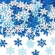 thumbnail image 1 of 300 pegatinas de copos de nieve con purpurina, pegatinas de espuma navideñas, autoadhesivas, azules y blancas, para decorar fiestas navideñas., 1 of 5