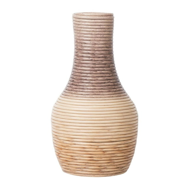 Jarrón tejido a mano, jarrón decorativo, adorno rústico, centro de mesa, florero Color degradado