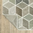 thumbnail image 6 of 8' X 11' Beige Brown Grey Tan Sage And Pale Blue Geometric Power Loom Stain Resistant Area Rug, 6 of 10