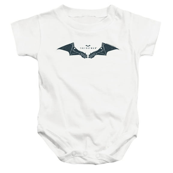 The Batman Mechanical Bat Logo Unisex Infant Snap Suit for Baby (24 Months) White