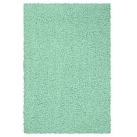 Mainstays Machine Washable Solid Shag Area Rug, Mint, 3'x4'8"