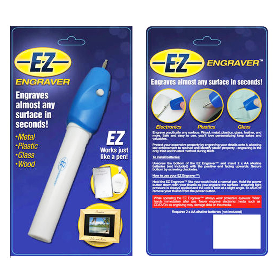 Power Advantage - EZ Engraver DIY Tool for Any Surface Wood Metal Plastic Glass Leather Engrave - image 4 of 5