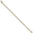 thumbnail image 2 of 14K Two-Tone A Diamond Fancy Link Tennis Bracelet (7 X 4.5) Made In United States x638a, 2 of 5