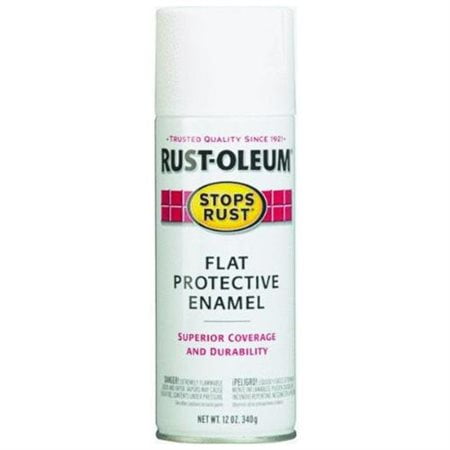 - Rust-Oleum® Stops Rust® White Flat Protective Enamel 12 oz. Can