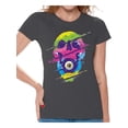 thumbnail image 1 of Awkward Styles Skull T-Shirt Psychedelic Eye Shirts for Women, 1 of 4