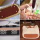 thumbnail image 4 of Fondo De Bolsa De 6 Piezas (30x10 Cm), Fondo De Bolsa De Ganchillo, Fondo De Bolsa De Ganchillo De Cuero De Pu, Fondo De Bolsa De Cuero De Pu, Para Bolsa De Ganchillo, Bolsa De Tejer, Bolsa De Hombro, Bricolaje Rojo Verde Cocina, Decoración y Otros, 4 of 5