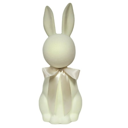 Easter White Flocked Bunny Decoration, 27 in, by Way To Celebrate