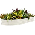 thumbnail image 1 of Galvanized Steel Oval Garden Bed, Tool-Free Assembly, Open-Bottom Planter Box with Anti-Cut Edges for Vegetables, Flowers & Herbs, 1 of 6